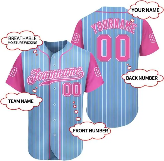 New Style Baseball Jersey Pink Baseball Wear Custom Logo Customized Team Name softball wear - Image 2