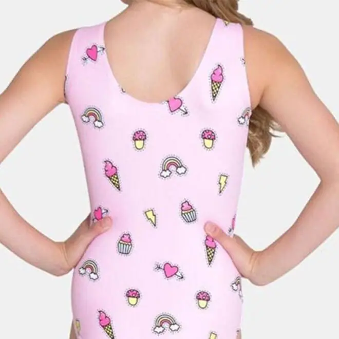 Custom Sublimated Sleeveless Kids Gymnastics Leotards - Image 2