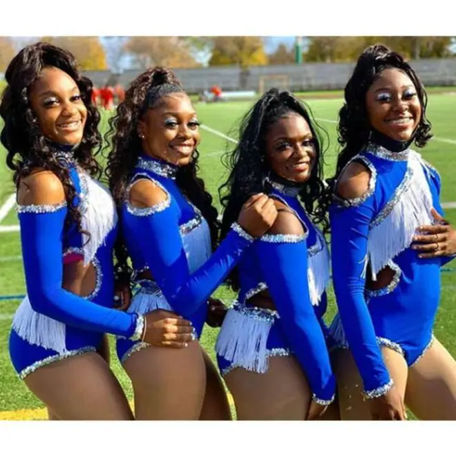 Sublimation majorette pants blue girls uniform dancing group dance team uniforms - Image 3