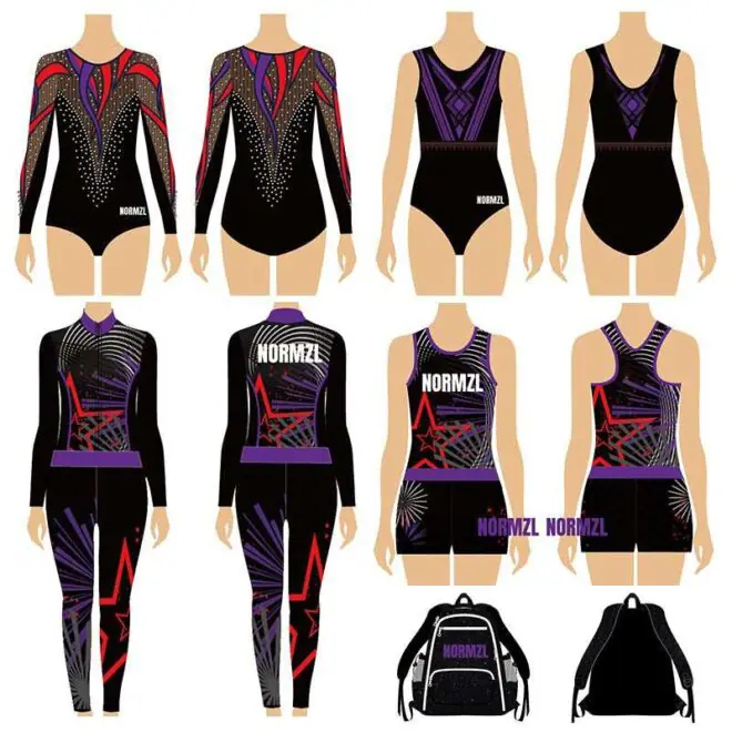 Normzl custom sublimation gymnastics leotard cheer backpack sport warm up tracksuit cheerleading practice wear - Image 6