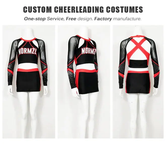 custom own design cheer practice wear rhinestone cheerleader uniforms girls cheerleading clothes - Image 2