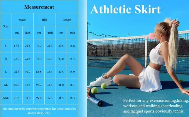 Golf Sports Skirts Shorts Women Tennis Skirt With Pocket Pleated Tennis Skirts Two Piece For Girls - Image 6