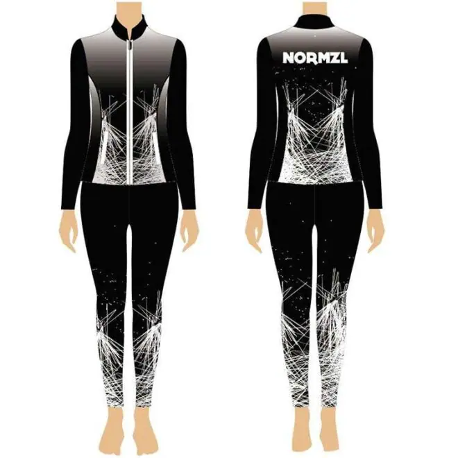 Rhinestone design long sleeve cheerleading jacket shirt and leggings suit cheer warmups - Billede 3