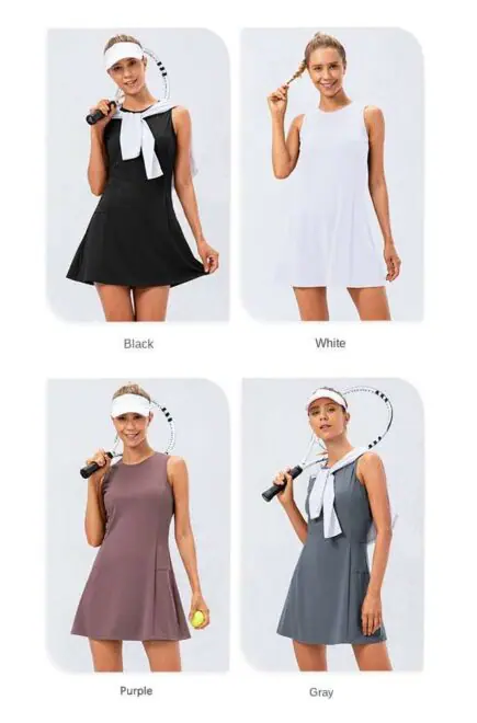 Free Custom Logo Sportswear Women Wholesale Sports Skirt Ladies Skort Shorts 2 In 1 Tennis Workout Dresses - Image 3