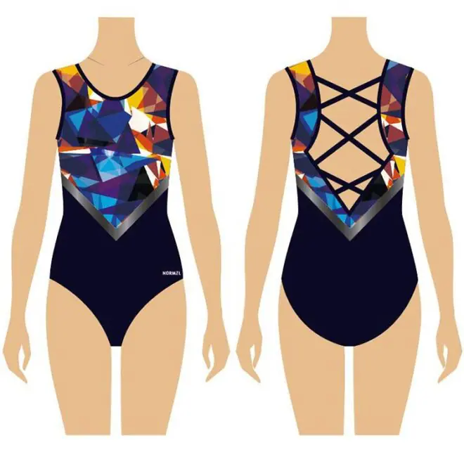 Custom design mesh short sleeve back zip gymnastics leotards ballet leotard dance wear - Image 4