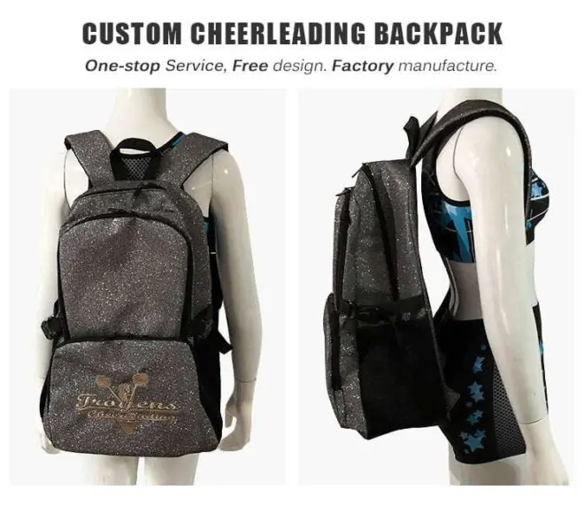Normzl custom cheerleading bags embroidered logo rhinestone backpack sublimated glitter cheerleading backpack - 영상 2