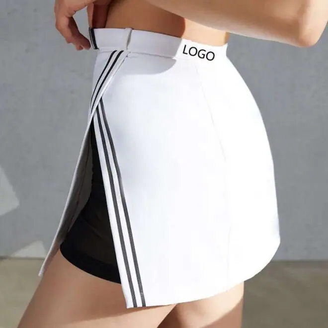 Custom Sexy Girls Tennis Dress Tummy Control Sports Wear Adjustable Waist Slimming White Girls' Tennis Skirts For Women - Image 2