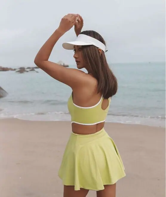 Normzl custom one-piece sports wear women adults tennis dress with shorts - Image 5