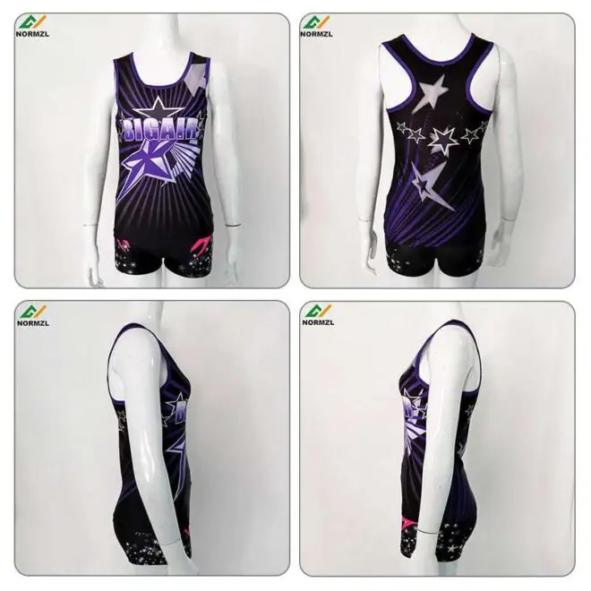 Majorette wear sublimation cheerleader vest wholesale cheer tank top shorts sets cheerleading practice wear - Image 2