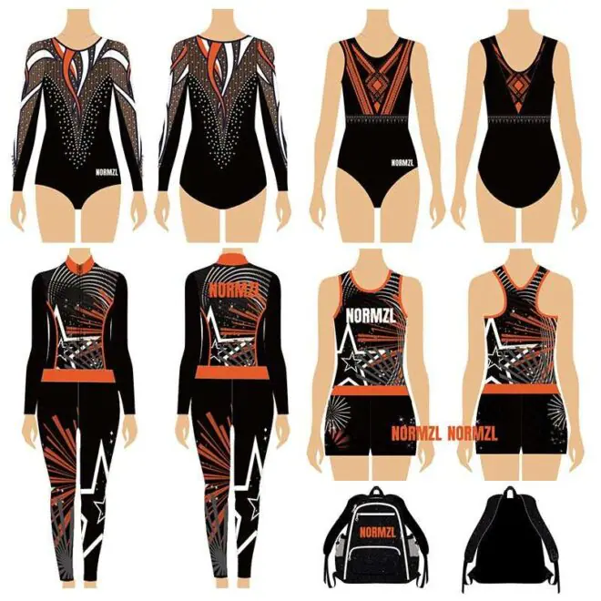 Normzl custom sublimation gymnastics leotard cheer backpack sport warm up tracksuit cheerleading practice wear - Image 2