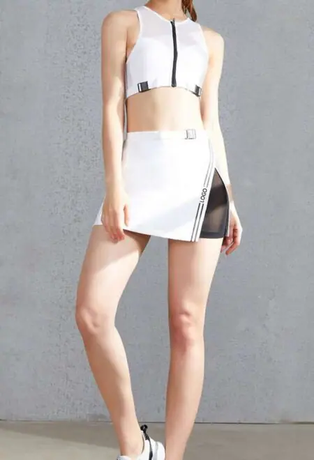 Custom Sexy Girls Tennis Dress Tummy Control Sports Wear Adjustable Waist Slimming White Girls' Tennis Skirts For Women - Image 5