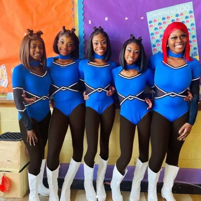 Sublimation majorette pants blue girls uniform dancing group dance team uniforms - Image 4