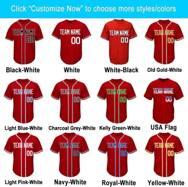 Wholesale sublimation baseball jerseys with customization colorful Hot Sale Casual Style Custom Baseball Jersey - Image 4