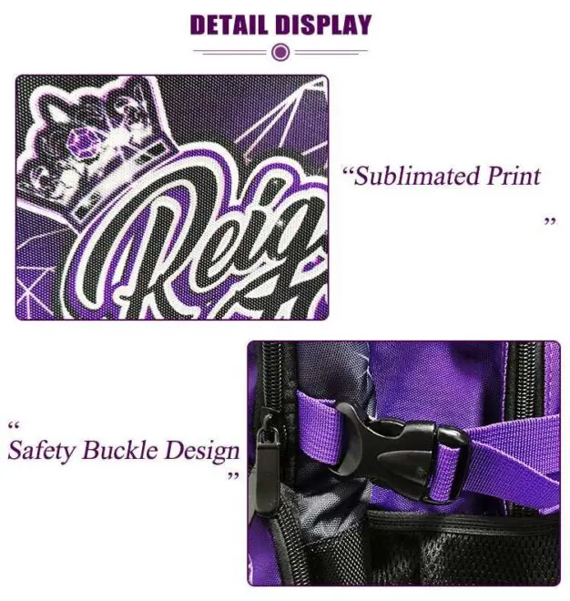 Normzl design sublimated casual sports cheer bag custom oxford fabric wholesale cheerleading backpack - Billede 2