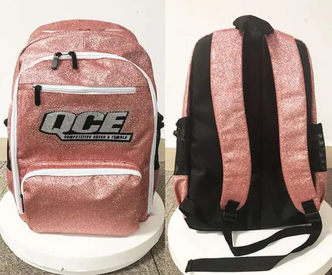 Normzl custom sublimated cheerleading practice bags pink backpack glitter kids backpack - Image 2