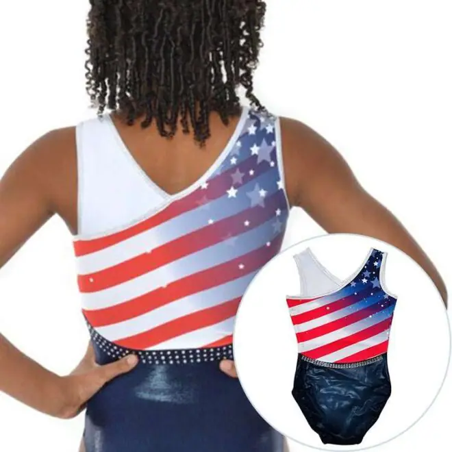 Wholesale Printing Sublimation Practice Dancewear Girls Sleeveless Gymnastics Leotards - Image 4