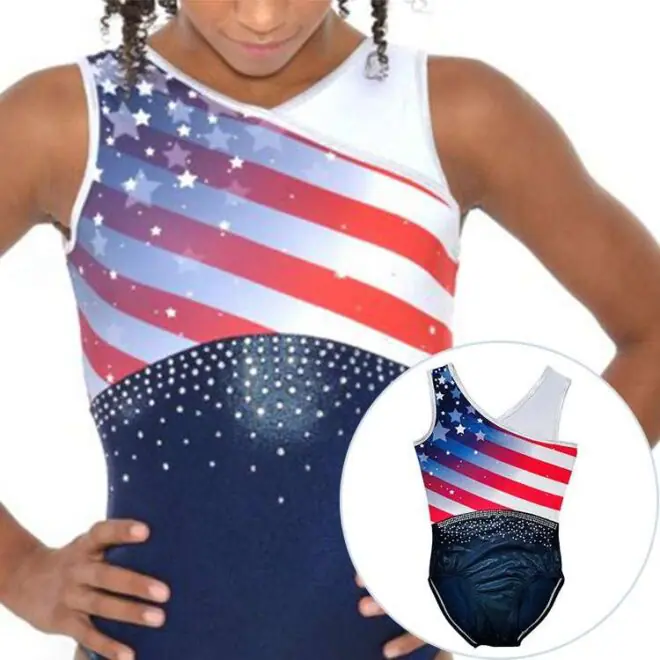 Wholesale Printing Sublimation Practice Dancewear Girls Sleeveless Gymnastics Leotards - Image 3