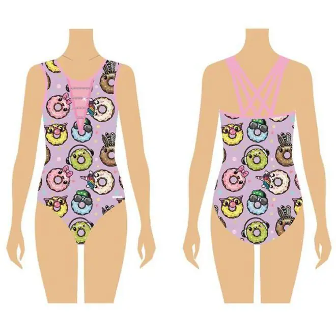Mesh stitching fabric shiny rhinestones custom design gymnastics leotards for girl - Image 2