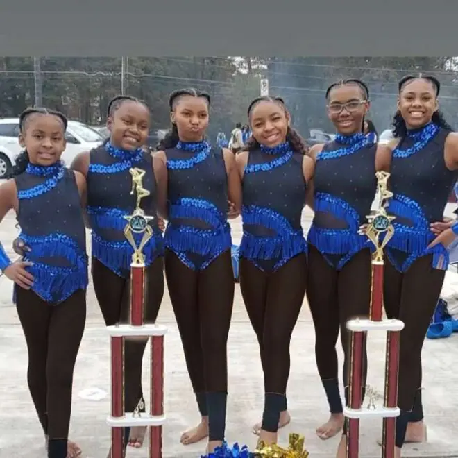 Sublimation majorette pants blue girls uniform dancing group dance team uniforms - Image 5