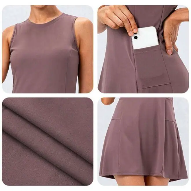 Free Custom Logo Sportswear Women Wholesale Sports Skirt Ladies Skort Shorts 2 In 1 Tennis Workout Dresses - Image 5
