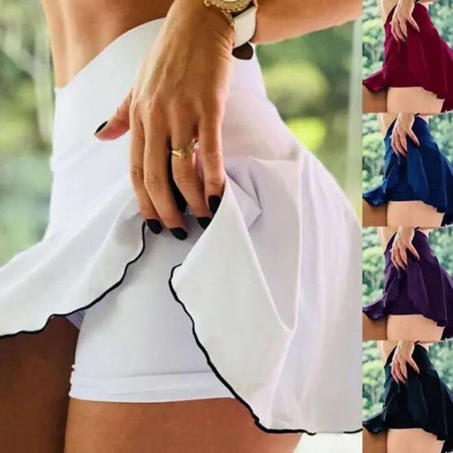 Women Tennis Skirts Fitness Sportswear Girl Yoga Skirt Golf Workout Quick-drying High Waist Female Skirt - Image 6