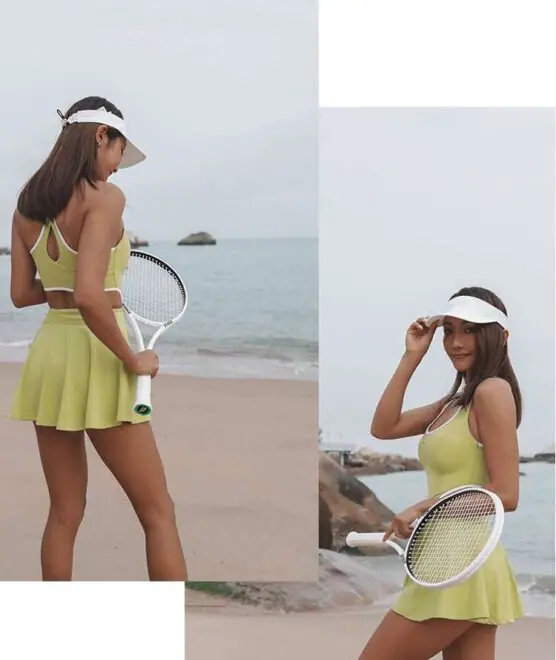 Normzl custom one-piece sports wear women adults tennis dress with shorts - Image 6