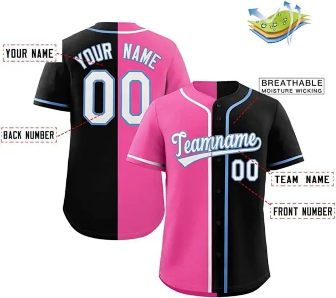 print wholesale oversized personalized baseball jersey for summer - Image 2