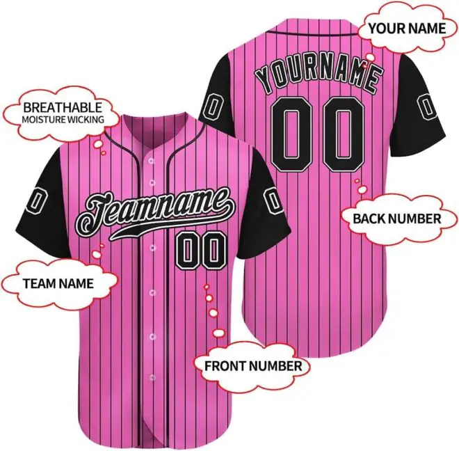 sublimation High Quality Recycled button up baseball uniforms jersey custom - Image 2