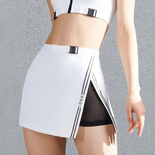 Custom Sexy Girls Tennis Dress Tummy Control Sports Wear Adjustable Waist Slimming White Girls' Tennis Skirts For Women - Image 3