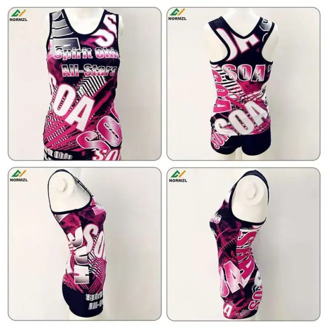 Majorette wear sublimation cheerleader vest wholesale cheer tank top shorts sets cheerleading practice wear - Image 4