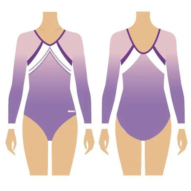 The latest design fashion series sublimation long sleeve spandex gymnastics leotards - Image 3
