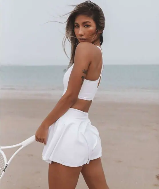 Normzl custom one-piece sports wear women adults tennis dress with shorts - Image 3