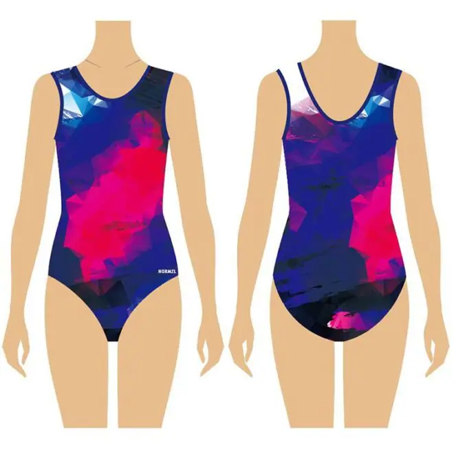 Custom design mesh short sleeve back zip gymnastics leotards ballet leotard dance wear - Image 2