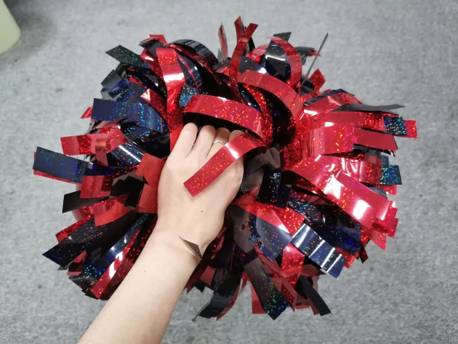 Cheerleading Pom Poms wholesale girls cheer Fashion Accessories purple mini baton handle cheerleaders costume pom - Image 6
