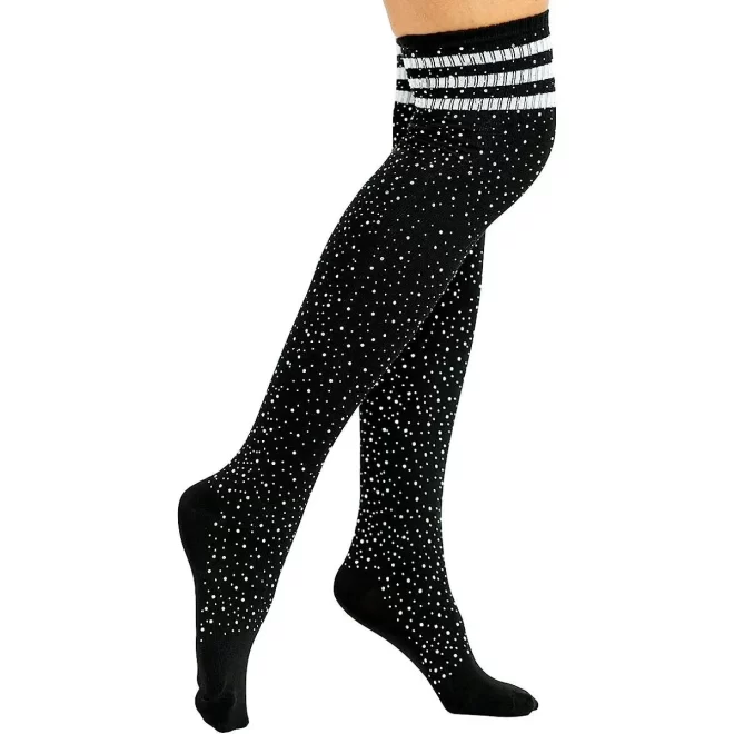 wholesale oem women custom made rhinestone kids practice cheer cheerleader sport cheerleading socks - Image 3
