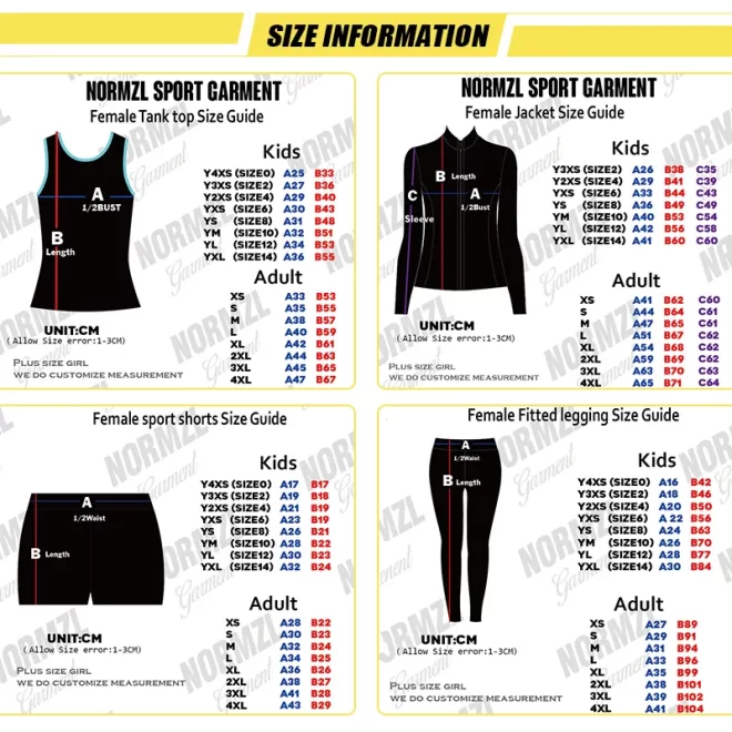 Normzl free design cheerleading dance performance tank top vest shorts wholesale custom sublimation cheer practice wear - Image 4