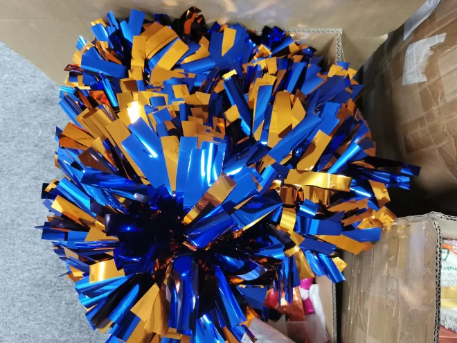 Cheerleading Pom Poms wholesale girls cheer Fashion Accessories purple mini baton handle cheerleaders costume pom - Image 2