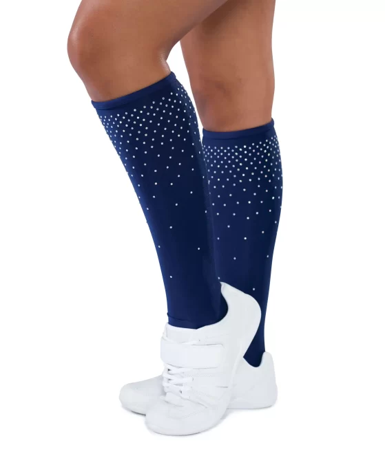 Normzl cheerleader rhinestone dance cheer socks Women's Breathable Oem Service Stockings Seamless Elastic socks - Image 4
