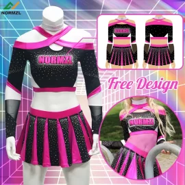 Normzl free design cheerleader wear custom logo sublimation youth cheerleading uniforms