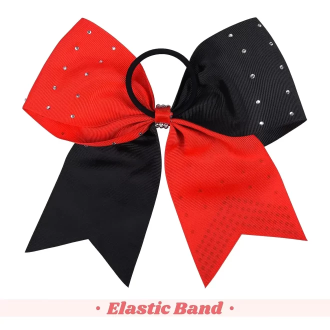 7 inch shiny team custom design rhinestone girl hair band Glitter Cheer Bows Accessories cheerleading elastic headband - Image 4