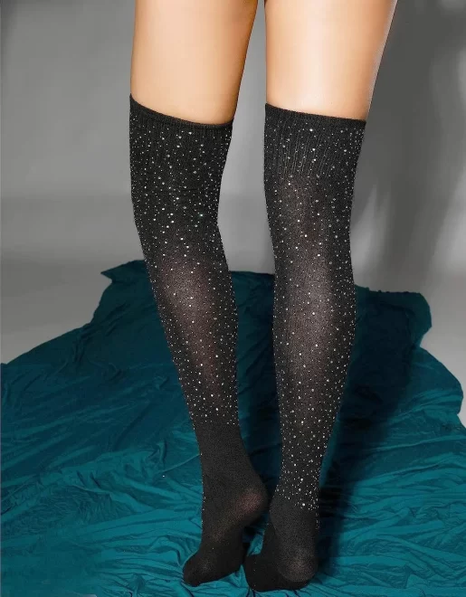 Letter Yoga rhinestone cheer normzl girls Print Sports Athletes team performance cheerleading Socks For Adults - Image 6
