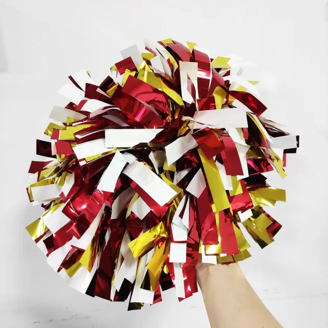 custom size glitter shiny team girls dance performance wholesale cheer pom poms cheerleading accessoire with handles - Image 2