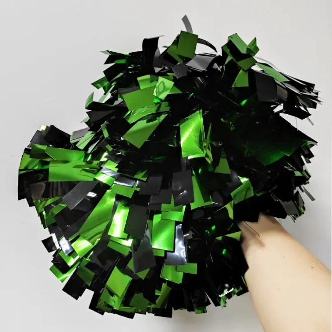 6 inch shiny performance team cheer pom pom cheerleading cheerleader fashion Accessories with handles - Image 2