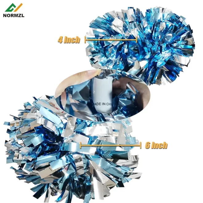 Normzl custom design majorette mix metallic holographic plastic cheer pom wholesale cheerleading pom poms - Image 4