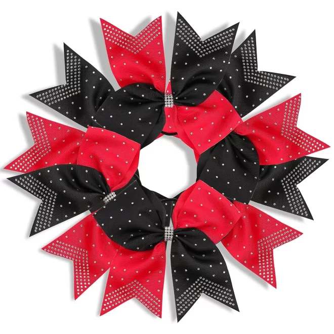 7 inch shiny team custom design rhinestone girl hair band Glitter Cheer Bows Accessories cheerleading elastic headband - Image 6