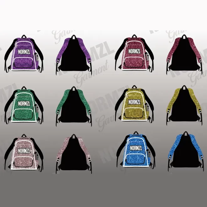 wholesale design silver color sparkle cheerleader bags custom logo sublimated glitter cheerleading backpack - Image 6