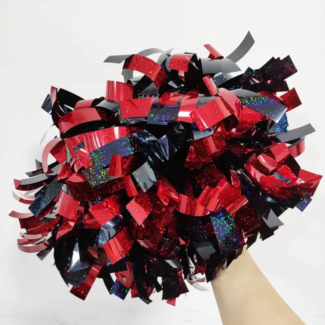 custom size glitter shiny team girls dance performance wholesale cheer pom poms cheerleading accessoire with handles - Image 3