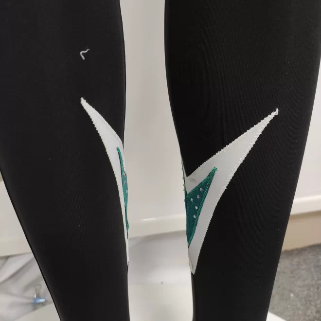 wholesale suppliers Thin Yoga oem custom made sports knee cheerlead glitter compression sock men rhinestone cheerleading socks - Image 4