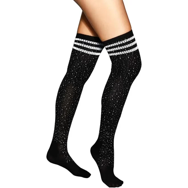 wholesale oem women custom made rhinestone kids practice cheer cheerleader sport cheerleading socks - Image 4