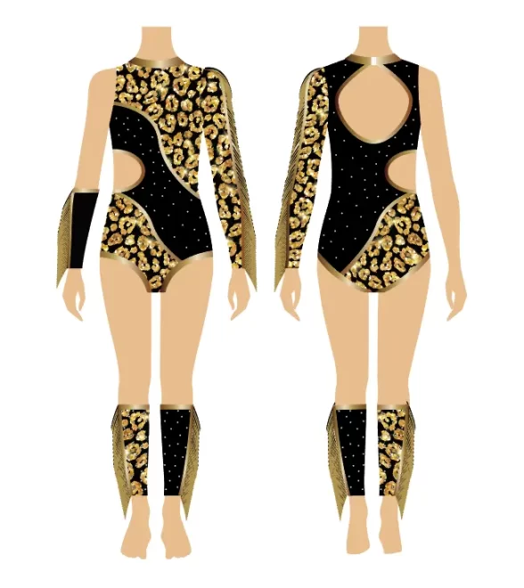 Normzl majorette dance uniforms kids leotards dance uniforms adult women majorette dance uniforms with fringe - Image 3